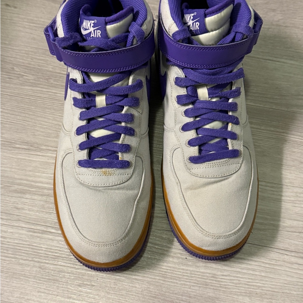 Nike Air Force 1 Mid ‘07 TXT High-Top Sneakers in Purple and Gray